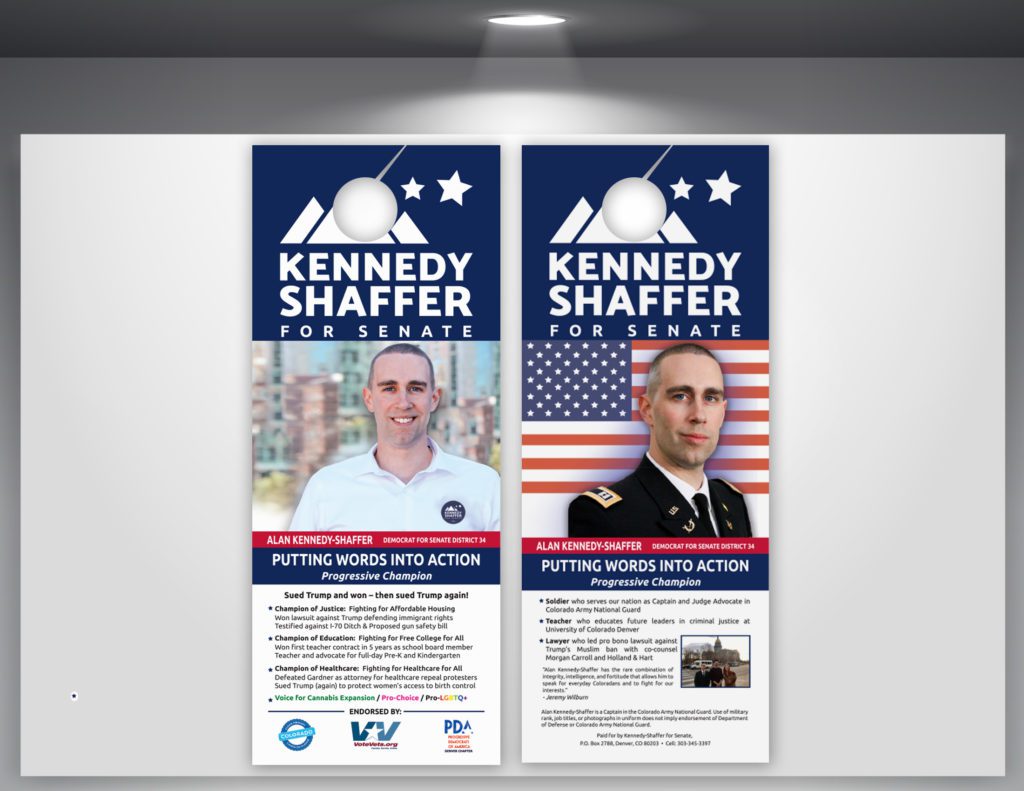 Door Hanger Design for Political Candidate